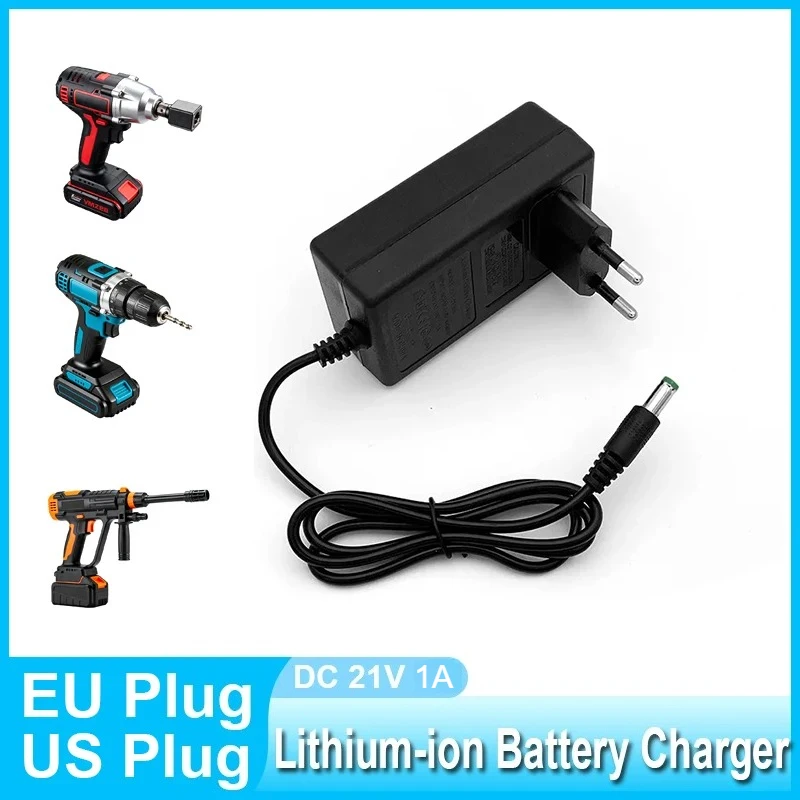 DC 21V 1A Power Supply With EU Plug AC100-240V Lithium Battery Charger For Power Drills, Electric Water Guns For Makita Battery
DC 21V 1A Power Supply With EU Plug AC100-240V Lithium Battery Charger For Power Drills, Electric Water Guns For Makita Battery