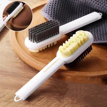 양면 부츠 클리너 신발 얼룩 먼지 스웨이드 고무 지우개 세트, 긴 손잡이 청소, 신발 관리 신발 브러시, 스니커즈 신제품