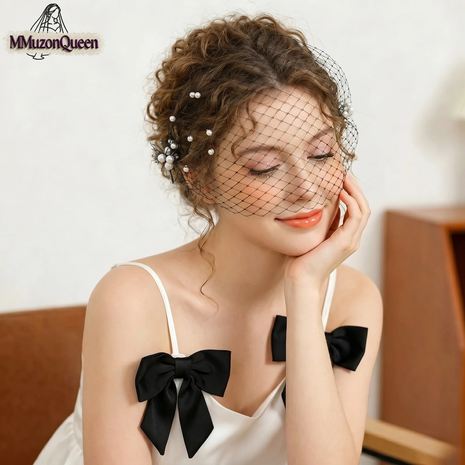 TOPQUEEN Black Vintage Birdcage Veil Pearl-Embellished Blush Veil Women'S Party & Wedding Accessories Customizable Ma08
TOPQUEEN Black Vintage Birdcage Veil Pearl-Embellished Blush Veil Women'S Party & Wedding Accessories Customizable Ma08