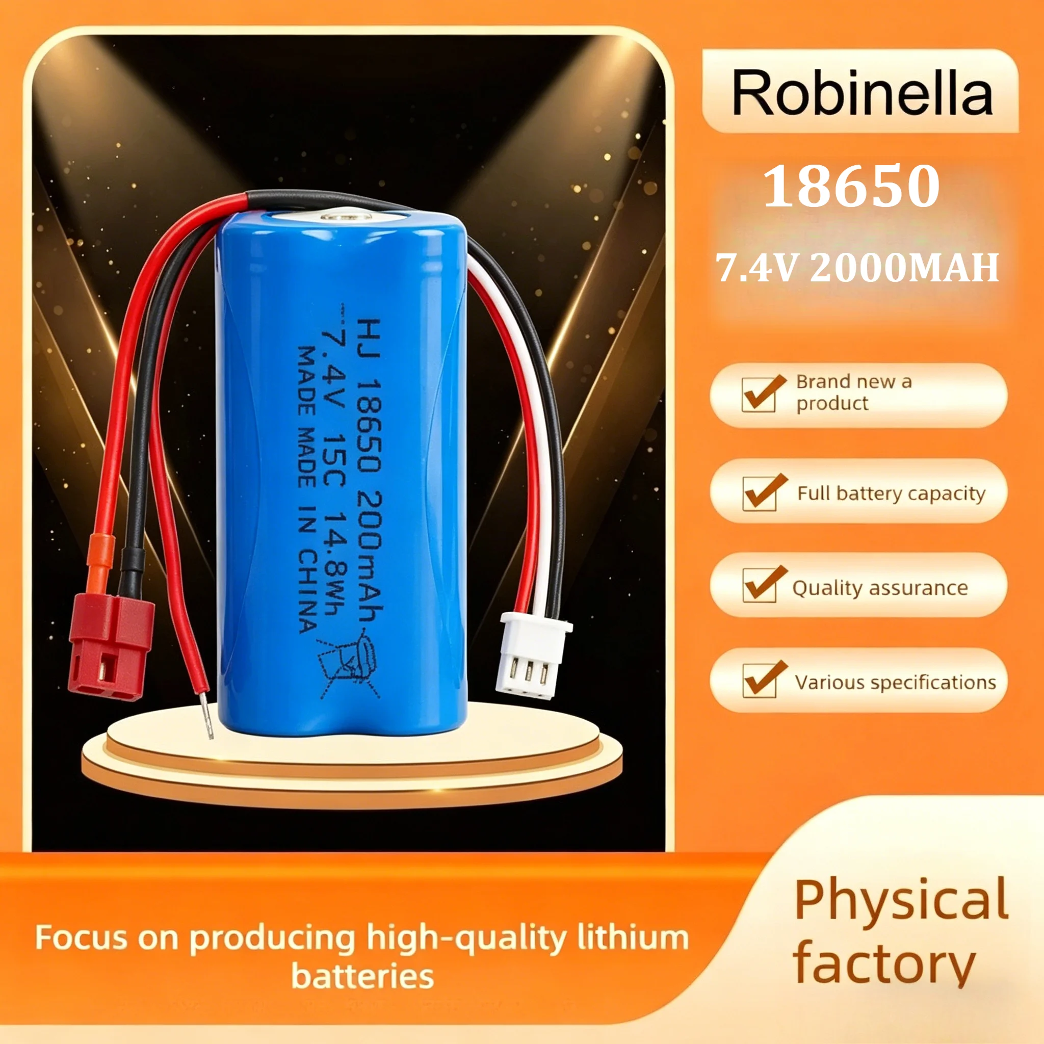 T-plug 7.4V 18650 2000mAh High Rate Rechargeable Battery – Compatible with RC Cars, High-Speed Cars, Boats & Off-Road Vehicles
T-plug 7.4V 18650 2000mAh High Rate Rechargeable Battery – Compatible with RC Cars, High-Speed Cars, Boats & Off-Road Vehicles