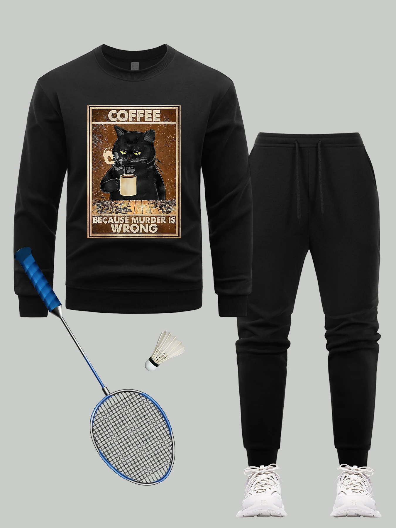 Coffee Because Murder Is Wrong Prints Pullover Men Warm Comfy Sweatshirt Suit Fleece O-Neck Sportswear Autumn Casual Sweatpants
Coffee Because Murder Is Wrong Prints Pullover Men Warm Comfy Sweatshirt Suit Fleece O-Neck Sportswear Autumn Casual Sweatpants