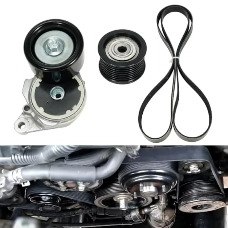 Serpentine Belt Tensioner Idler Pulley Drive Kit 4.6/5.7L V8 Fit for Toyota Sequoia/Tundra/Land Cruiser, for Lexus GX460/LX570,
Serpentine Belt Tensioner Idler Pulley Drive Kit 4.6/5.7L V8 Fit for Toyota Sequoia/Tundra/Land Cruiser, for Lexus GX460/LX570,