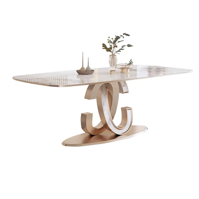 Customizable Modern Luxury Sintered Stone Top Dining Table Set with Stainless Steel Base
Customizable Modern Luxury Sintered Stone Top Dining Table Set with Stainless Steel Base