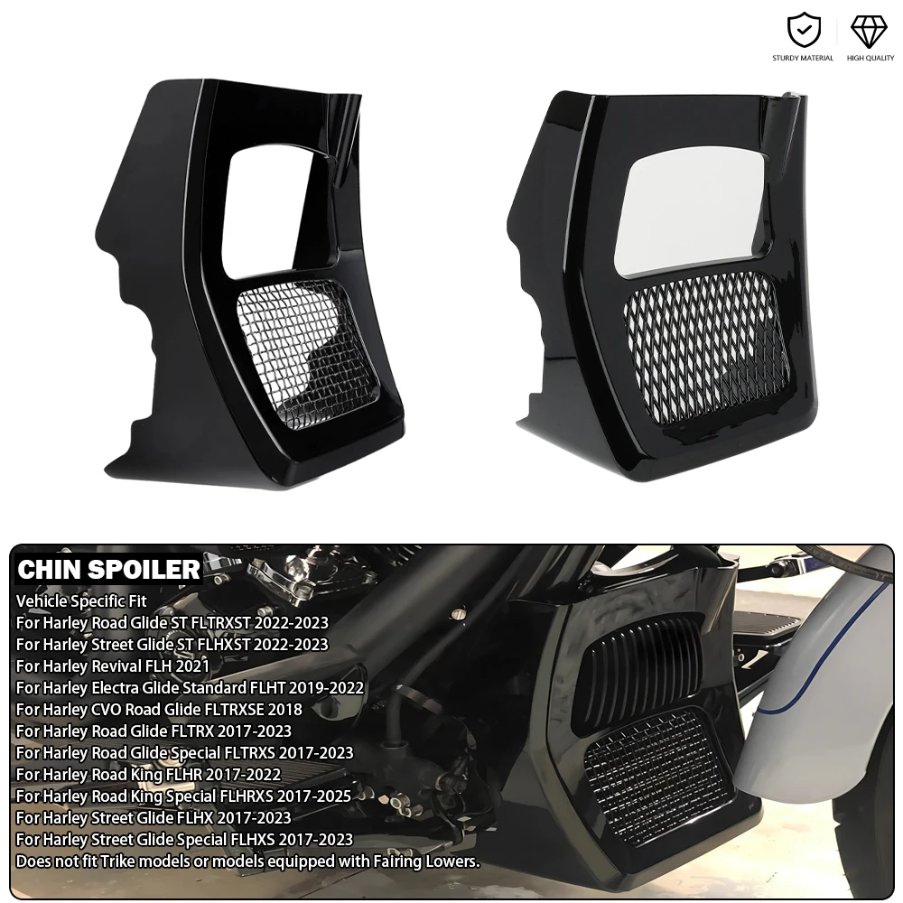 Front Chin Spoiler Oil Cooler Radiator Cover Fit For Harley Electra Glide Street Glide ST Road Glide Road King Special 2017-2025
Front Chin Spoiler Oil Cooler Radiator Cover Fit For Harley Electra Glide Street Glide ST Road Glide Road King Special 2017-2025