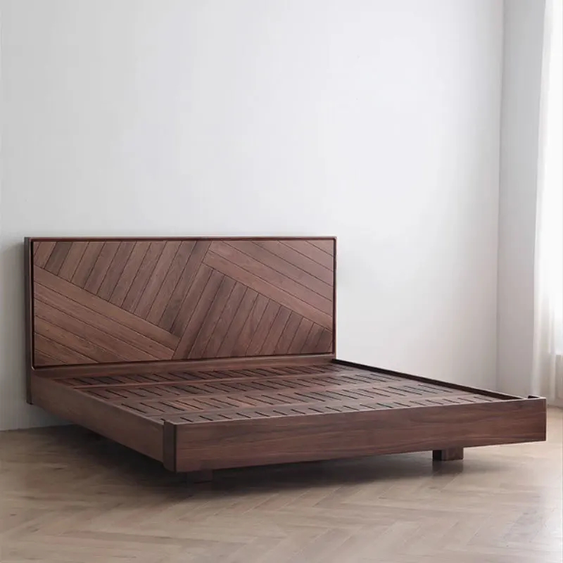 Black walnut bed Modern simple 1.8 meters cherry wood solid wood bed Fish bone backrest Master bedroom Double bed
Black walnut bed Modern simple 1.8 meters cherry wood solid wood bed Fish bone backrest Master bedroom Double bed