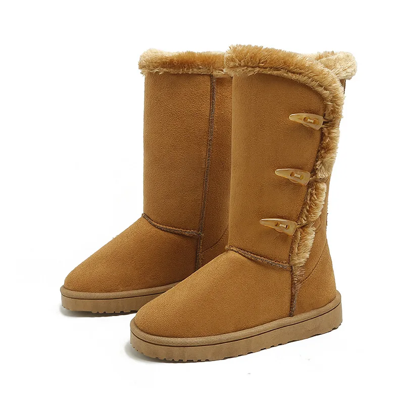 Women Snow Boots Winter Mid-calf Boots Warm Cotton Shoes Cold Fashion Solid Color Button Ladies Brown Long Boots Plus Size 2024
Women Snow Boots Winter Mid-calf Boots Warm Cotton Shoes Cold Fashion Solid Color Button Ladies Brown Long Boots Plus Size 2024