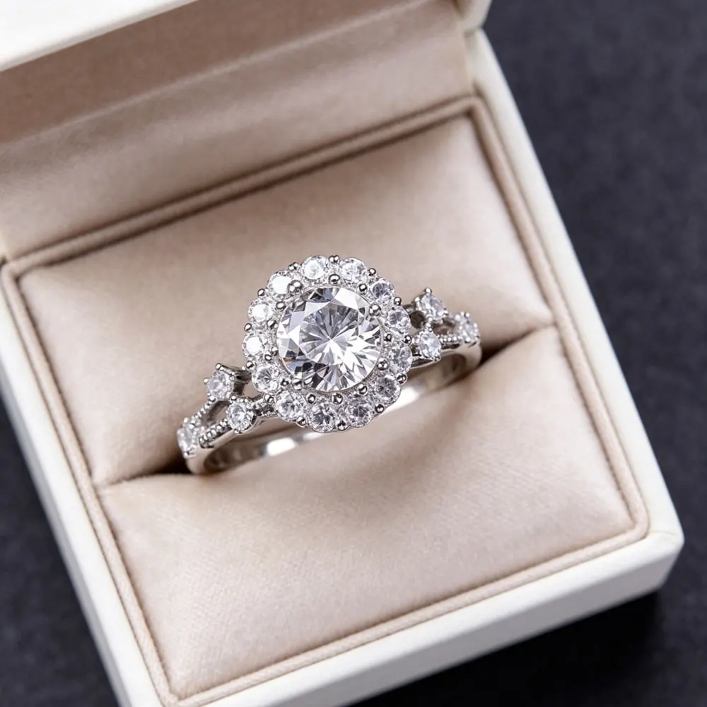 925 sterling silver inlaid moissanite Flower ring, fashionable women's ring, fashionable, Mother's Day festival gift
925 sterling silver inlaid moissanite Flower ring, fashionable women's ring, fashionable, Mother's Day festival gift