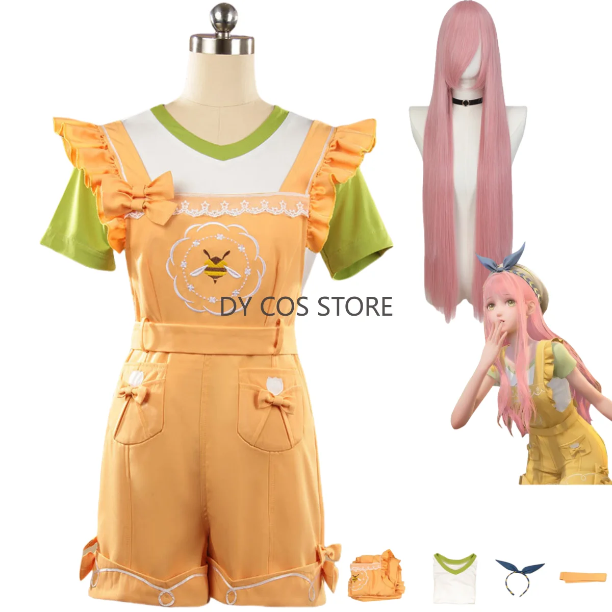 Костюм для косплея Infinity Nikki, игровой парик Nikki, желтый милый комбинезон, комбинезон, униформа, футболка, женский милый повседневный костюм для отдыха
Костюм для косплея Infinity Nikki, игровой парик Nikki, желтый милый комбинезон, комбинезон, униформа, футболка, женский милый повседневный костюм для отдыха