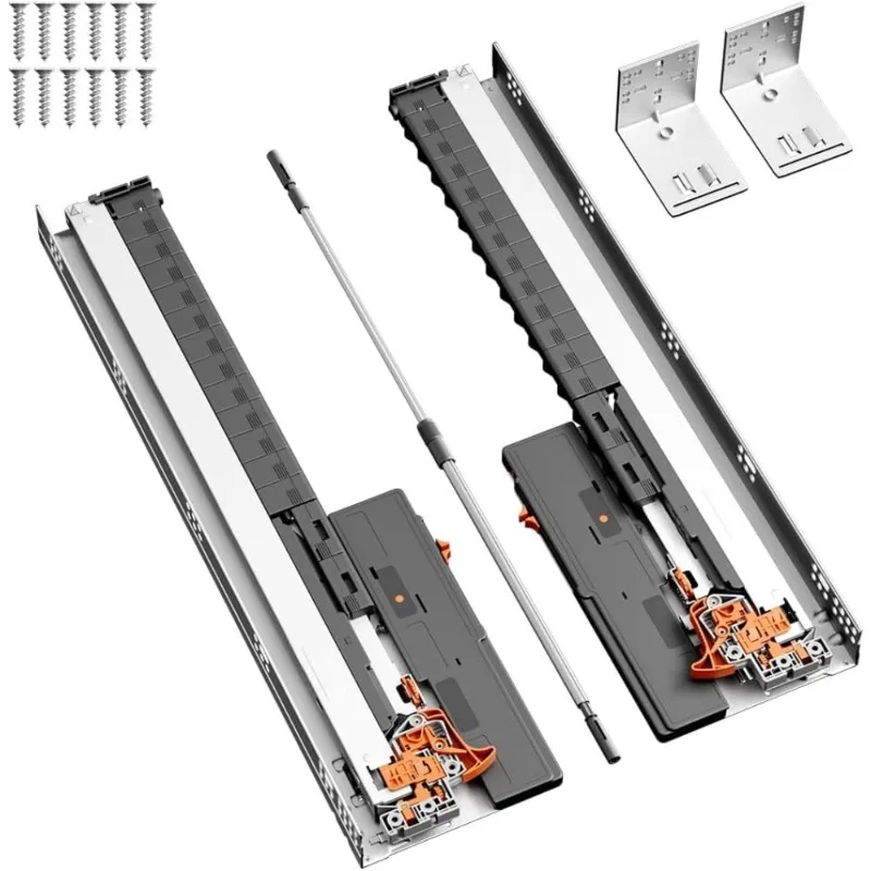 Push to Open Soft Close Bottom Mount Drawer Slides 21 Inch Full Extension Concealed 100lb Capacity Pair
Push to Open Soft Close Bottom Mount Drawer Slides 21 Inch Full Extension Concealed 100lb Capacity Pair