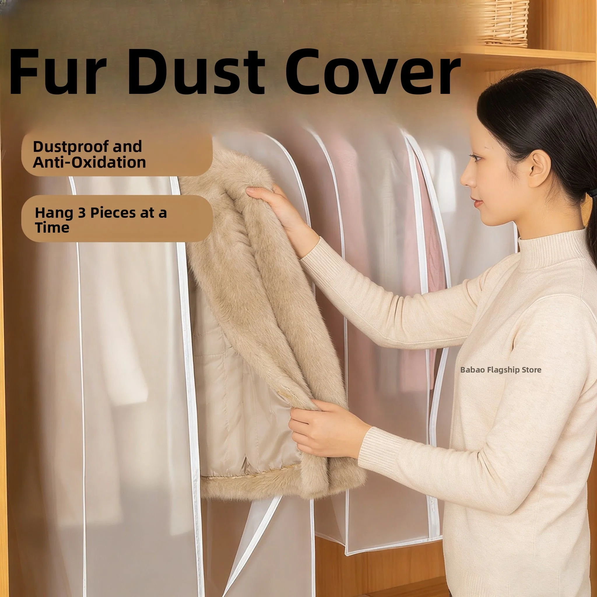 Long Fur Coat Dust Cover Breathable Anti-Oxidation Storage Bag for Skin Sheep Wool Coat Hanger Bag Japanese Style Pure ...
Long Fur Coat Dust Cover Breathable Anti-Oxidation Storage Bag for Skin Sheep Wool Coat Hanger Bag Japanese Style Pure ...