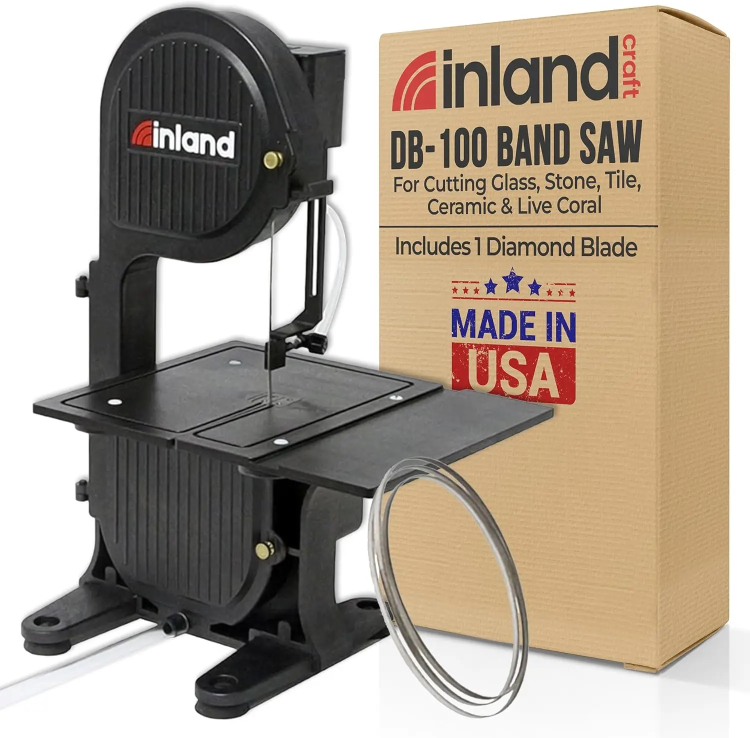 Blade Band, Lapidary Slab Saw, Rock, Coral & Stone Polisher, Hobby Bandsaw, Lampworking Glass Grinding, 115V Only - Black
Blade Band, Lapidary Slab Saw, Rock, Coral & Stone Polisher, Hobby Bandsaw, Lampworking Glass Grinding, 115V Only - Black