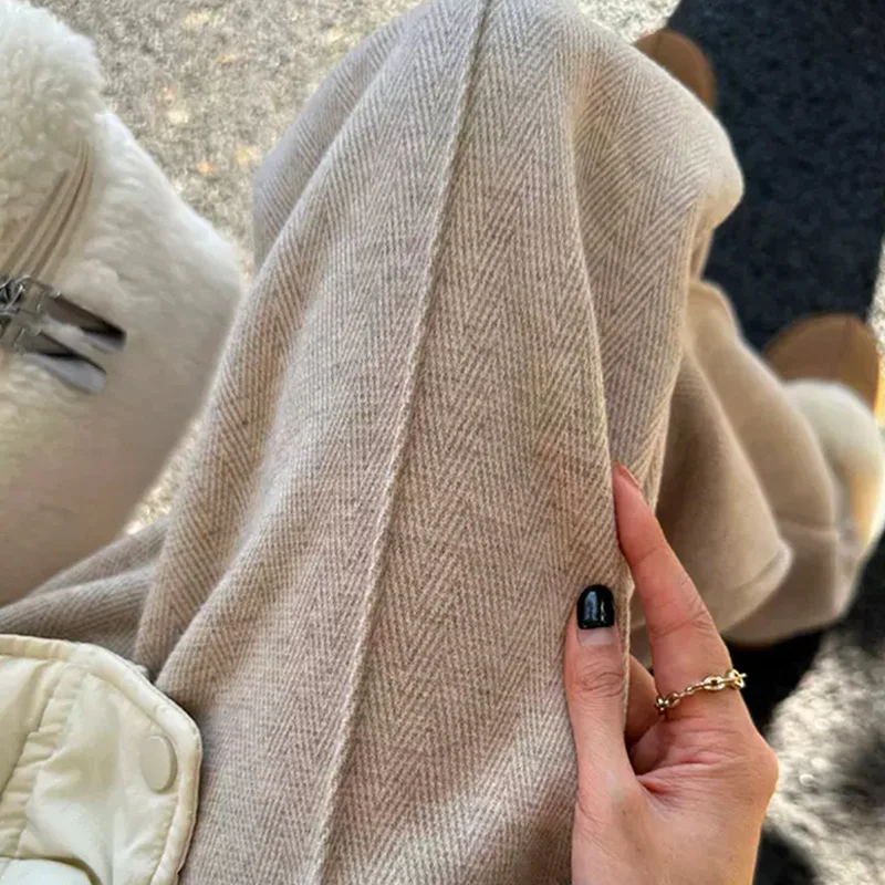 Spring Autumn Wool Long Pants for Women New Fashion High Waist Loose Classic Wide Leg Trousers Streetwear
Spring Autumn Wool Long Pants for Women New Fashion High Waist Loose Classic Wide Leg Trousers Streetwear