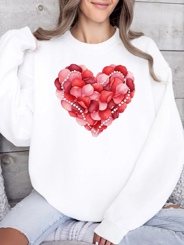 Petal Pearl Heart Women's Crew Neck Sweatshirt Casual Long Sleeve Pullover Loose Fit Daily Wear
Petal Pearl Heart Women's Crew Neck Sweatshirt Casual Long Sleeve Pullover Loose Fit Daily Wear