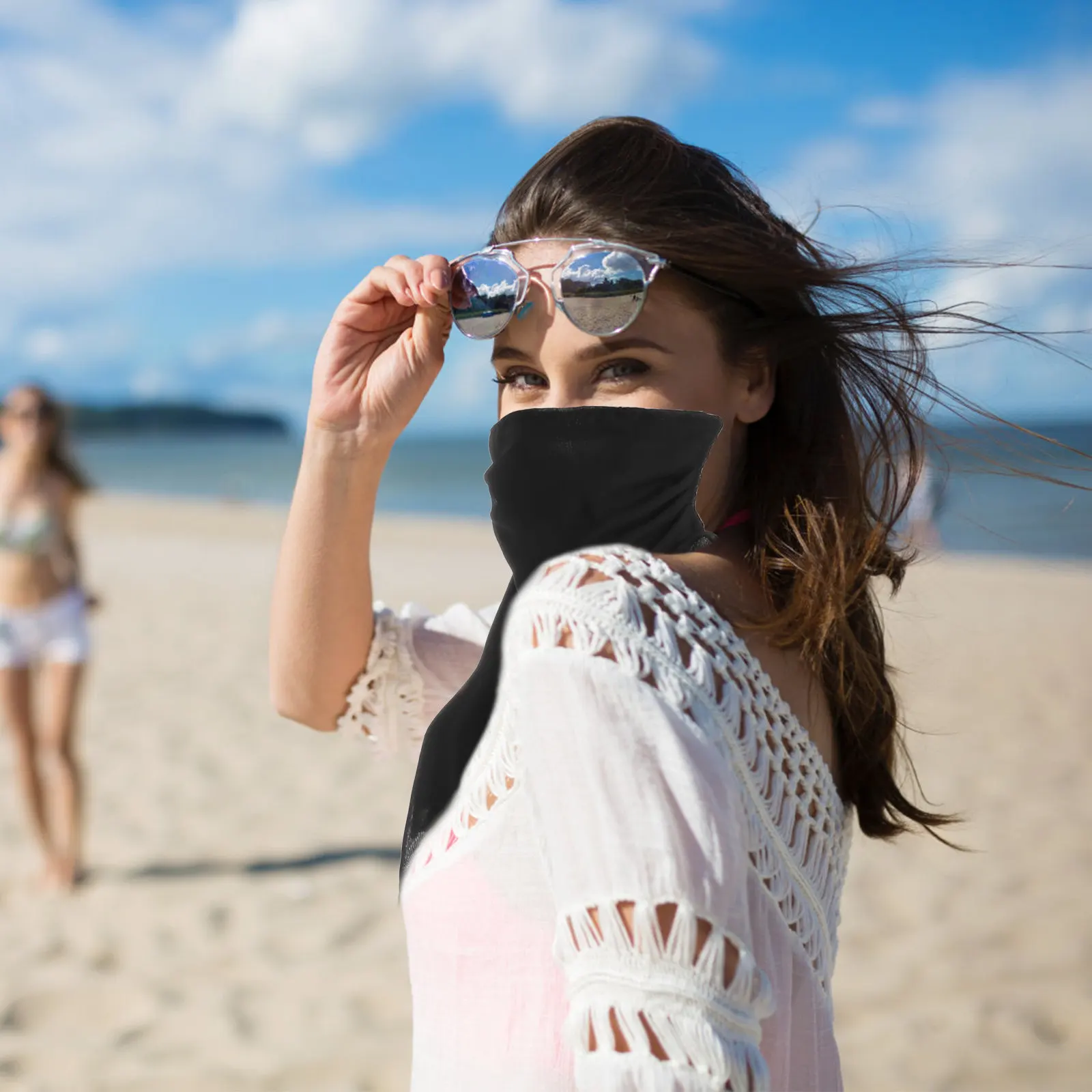 Sun-Resistant Neck Guard Face Mask Women Chiffon Breathable Thin Veil Uv-Protection Riding Mask Large Black for Outdoor Fishing
Sun-Resistant Neck Guard Face Mask Women Chiffon Breathable Thin Veil Uv-Protection Riding Mask Large Black for Outdoor Fishing