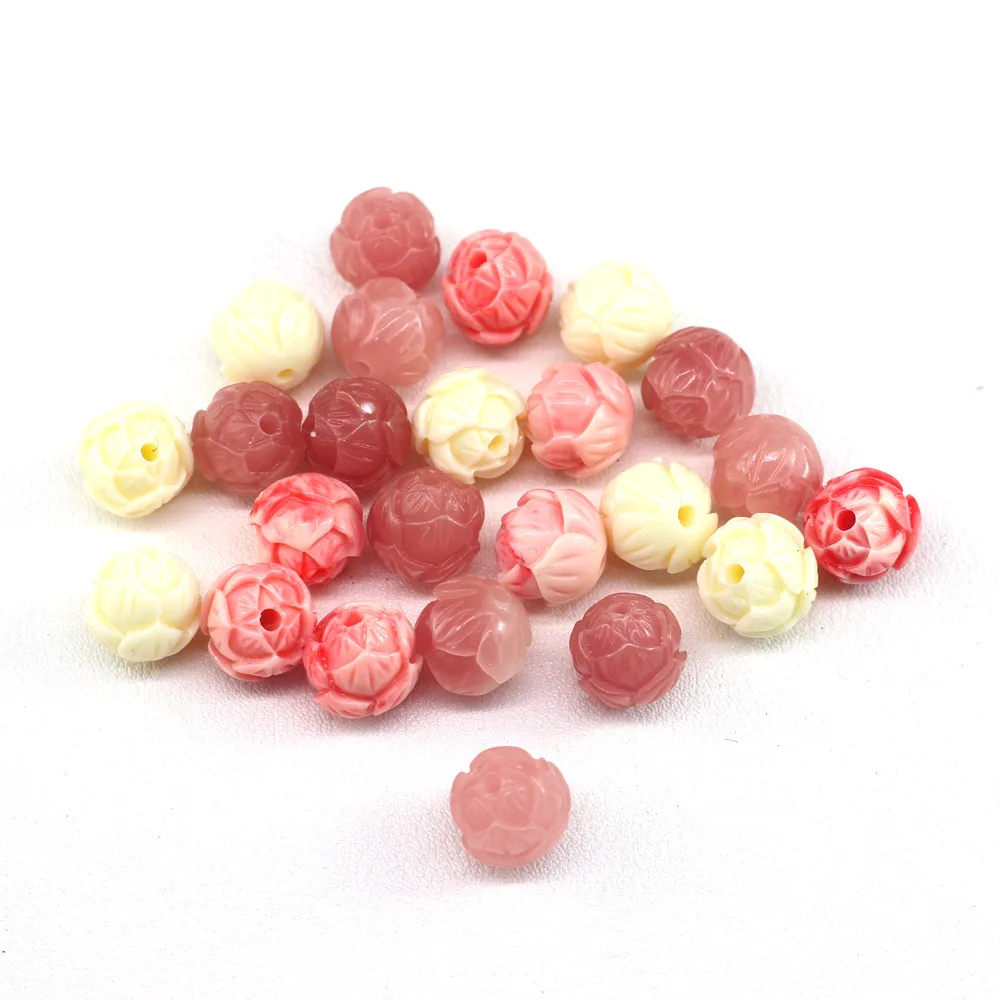 Coral Powder Pressed Ivory White Lotus Round Bead Spacer
Coral Powder Pressed Ivory White Lotus Round Bead Spacer