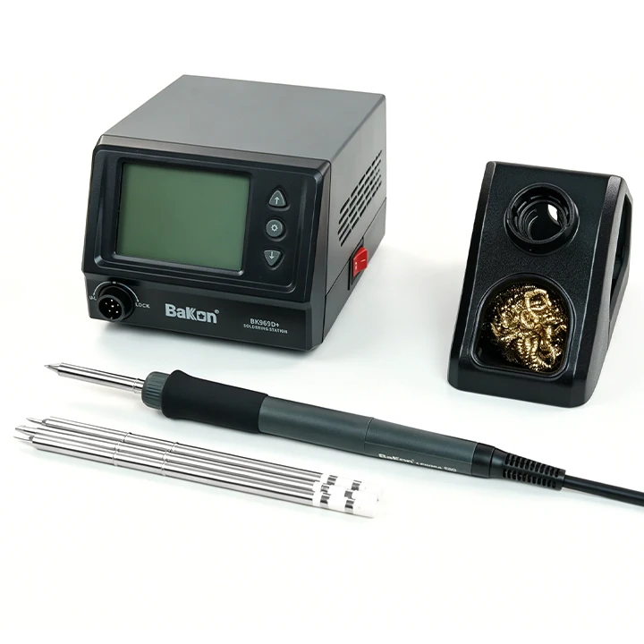 Паяльная станция T12 BK969D+ с паяльником Bakon, 100-240В, функция автоотключения, инструменты для электроники, T12 Паяльник Cautin T12
Паяльная станция T12 BK969D+ с паяльником Bakon, 100-240В, функция автоотключения, инструменты для электроники, T12 Паяльник Cautin T12