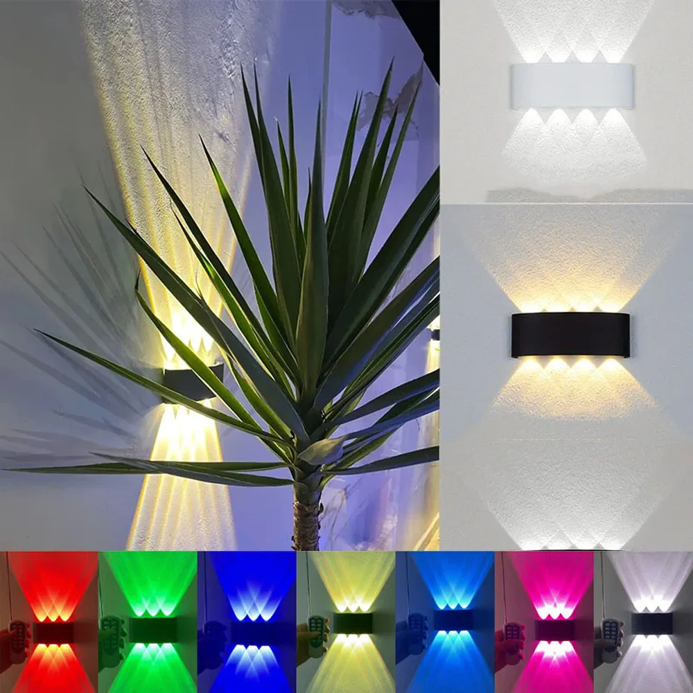 RGB Waterproof IP65 LED Wall Lamp Aluminum AC86-265V Remote Control Outdoor Garden Lighting Indoor bedroom Stairs Wall Light
RGB Waterproof IP65 LED Wall Lamp Aluminum AC86-265V Remote Control Outdoor Garden Lighting Indoor bedroom Stairs Wall Light
