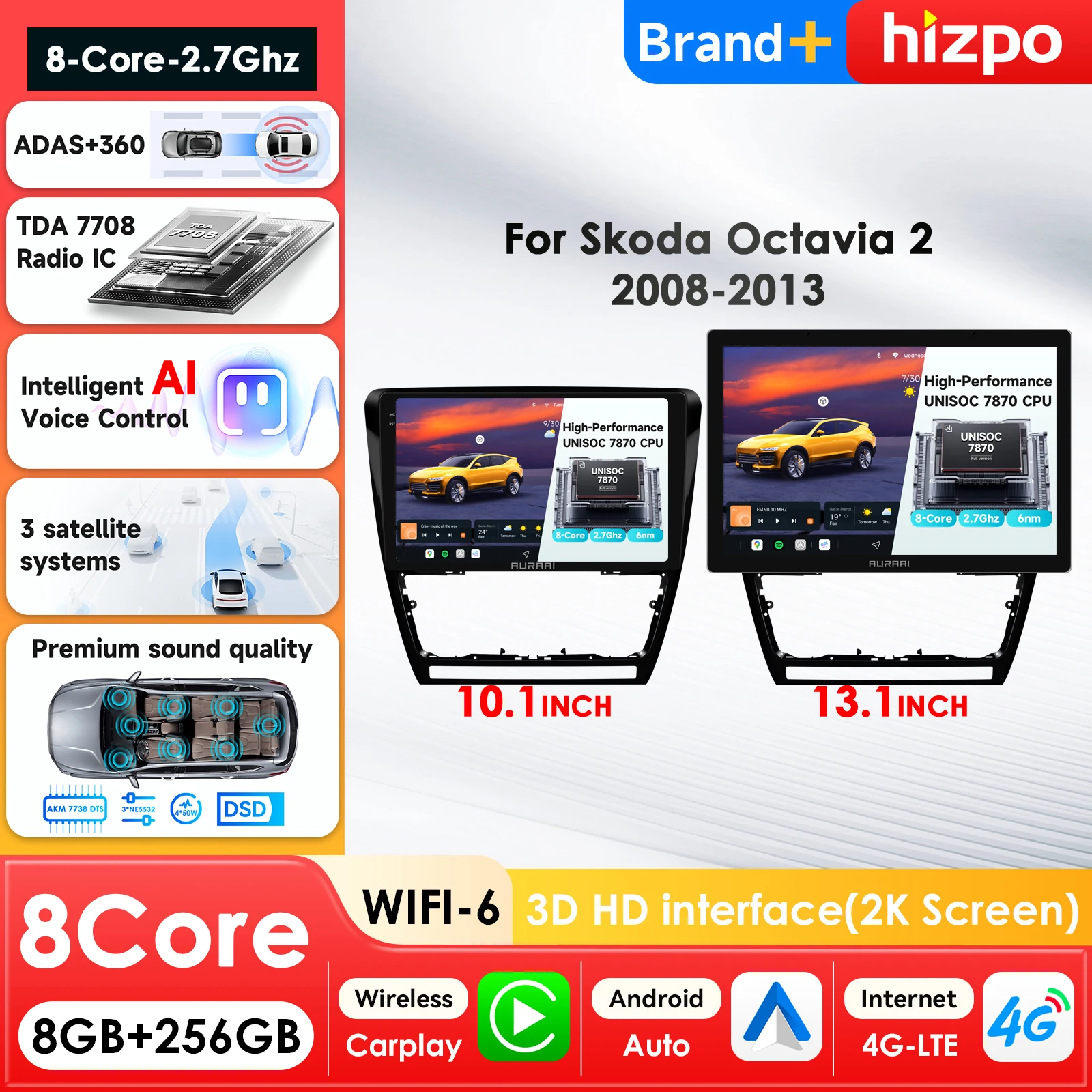 AURA AI 2K 3D Screen 8Core Multimedia Player for Skoda Octavia 2 A5 2008-2013 Auto Carplay Autoradio Intelligent Systems 360cam
AURA AI 2K 3D Screen 8Core Multimedia Player for Skoda Octavia 2 A5 2008-2013 Auto Carplay Autoradio Intelligent Systems 360cam
