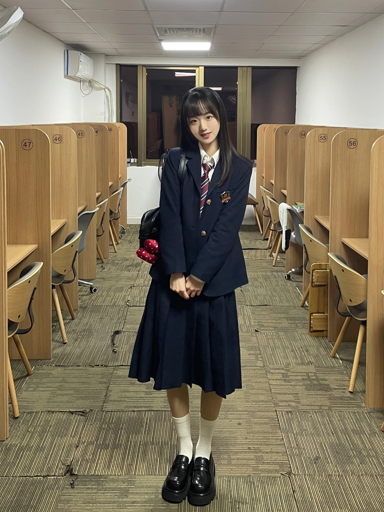 Original Home JK orm k Blue Tee-Button Women's Suit Coat College Sle Autumn Winter Polyester Long Sve
Original Home JK orm k Blue Tee-Button Women's Suit Coat College Sle Autumn Winter Polyester Long Sve