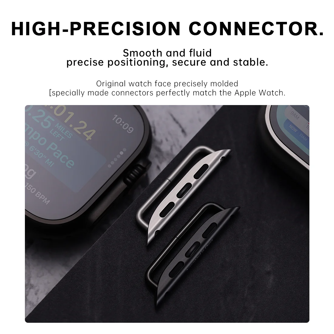 2pcs Original 1:1 Apple Watch Series 10 Ultra Adapter For Apple Watch Strap 49mm 46mm 42mm Stainless Steel Connector
2pcs Original 1:1 Apple Watch Series 10 Ultra Adapter For Apple Watch Strap 49mm 46mm 42mm Stainless Steel Connector
