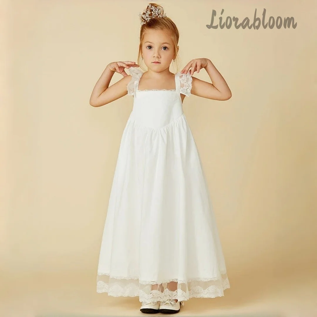 Custom-Made Girls' Formal Dress Spaghetti-Strap Lace Gown Flower Girl Dress Women's Wedding Party Attire Dress свадебное платье
Custom-Made Girls' Formal Dress Spaghetti-Strap Lace Gown Flower Girl Dress Women's Wedding Party Attire Dress свадебное платье