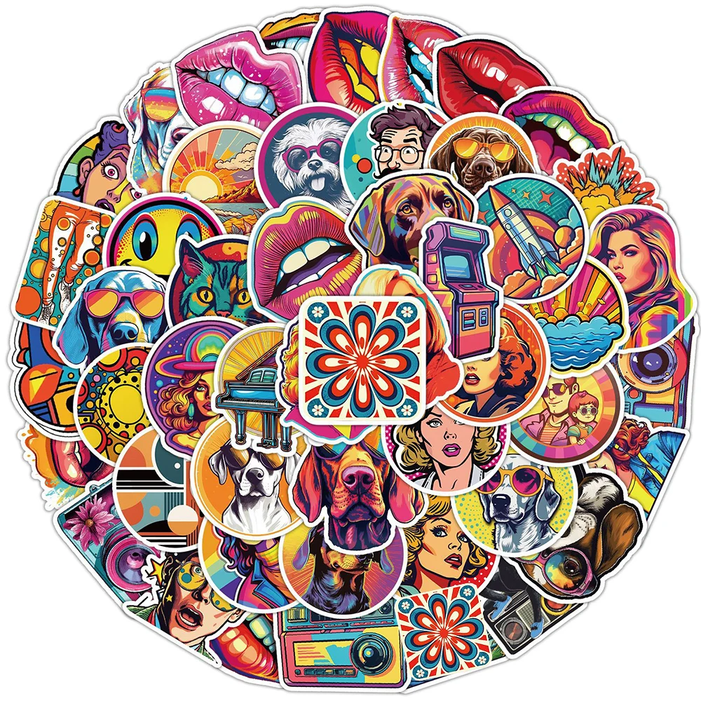 10/30/50PCS Vintage Pop Style Art Cartoon Stickers Aesthetic Decoration Decals DIY Phone Laptop Luggage Cool Decals for Kid Toy
10/30/50PCS Vintage Pop Style Art Cartoon Stickers Aesthetic Decoration Decals DIY Phone Laptop Luggage Cool Decals for Kid Toy