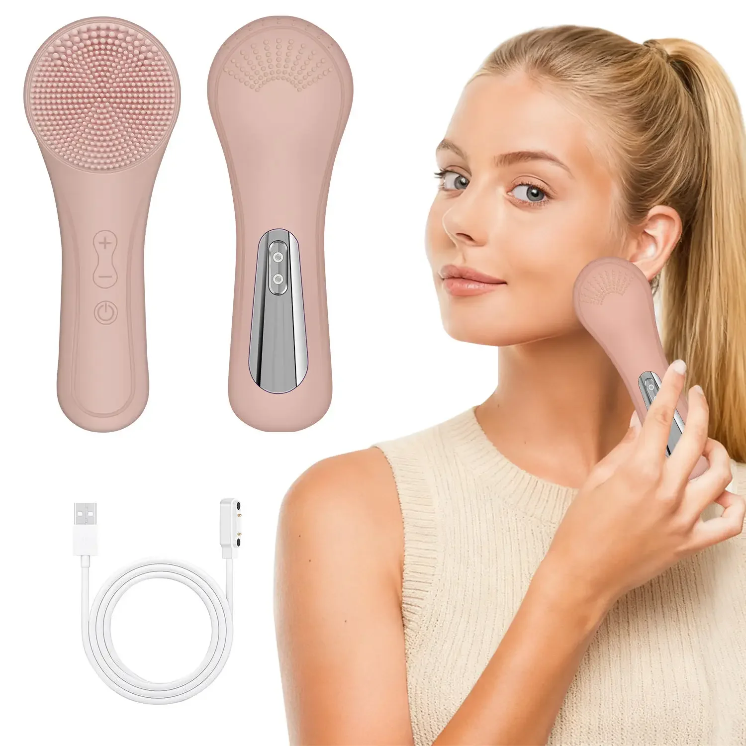 Health Care Rechargeable Silicone Facial Cleansing Brush - Heat Massage Vibration Waterproof Deep Exfoliator for Women Men
Health Care Rechargeable Silicone Facial Cleansing Brush - Heat Massage Vibration Waterproof Deep Exfoliator for Women Men