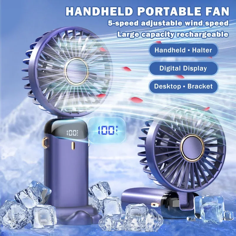 Handheld Mini Fan Foldable Portable Neck Hanging Fans 5 Speed USB Equipped with rechargeable large capacity battery Fan Duct fan
Handheld Mini Fan Foldable Portable Neck Hanging Fans 5 Speed USB Equipped with rechargeable large capacity battery Fan Duct fan