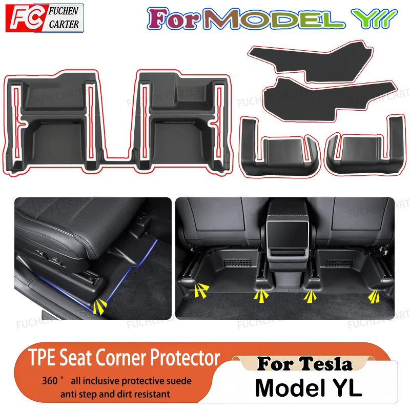 2 4 6 Pcs For Tesla Model YL TPE Under Seat Corner Guard Seat Slide Rails Protector Cover Anti-Kick Decor Flocking Accessories
2 4 6 Pcs For Tesla Model YL TPE Under Seat Corner Guard Seat Slide Rails Protector Cover Anti-Kick Decor Flocking Accessories