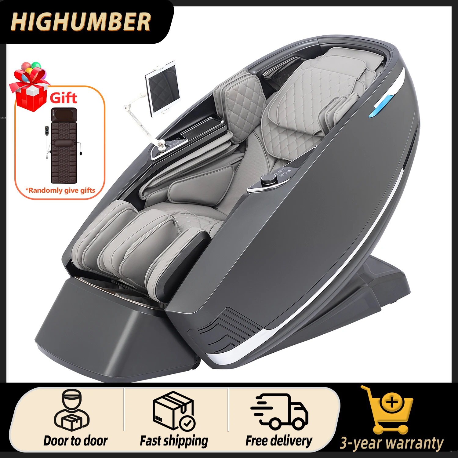 4D Massage Chair, 2025 Full Body Shiatsu Recliner Electric Extendable Footrest, Zero Gravity, SL Track, Deep Yoga Stretch, Foot
4D Massage Chair, 2025 Full Body Shiatsu Recliner Electric Extendable Footrest, Zero Gravity, SL Track, Deep Yoga Stretch, Foot