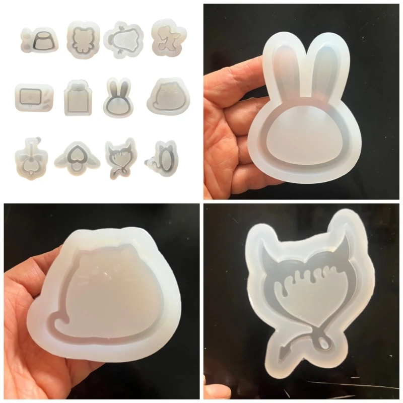 Quicksand Keychain Resin Molds Bear Rabbit Shaker Silicone Mold Unique Jewelry Making DIY Keychain Necklace Pendant Mold
Quicksand Keychain Resin Molds Bear Rabbit Shaker Silicone Mold Unique Jewelry Making DIY Keychain Necklace Pendant Mold