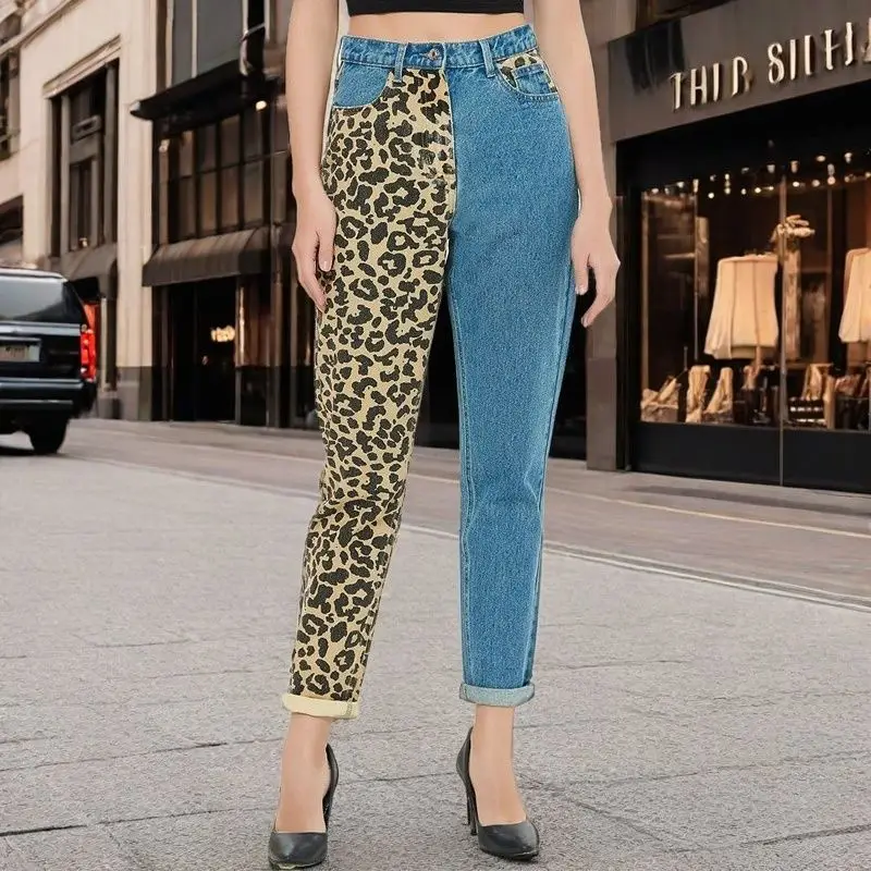 Straight Jeans Women Slouchy Leopard Print Denim Pants Color Block Trendy Aesthetic Trousers Boyfriend Oversize 3XL 4XL Palazzo
Straight Jeans Women Slouchy Leopard Print Denim Pants Color Block Trendy Aesthetic Trousers Boyfriend Oversize 3XL 4XL Palazzo