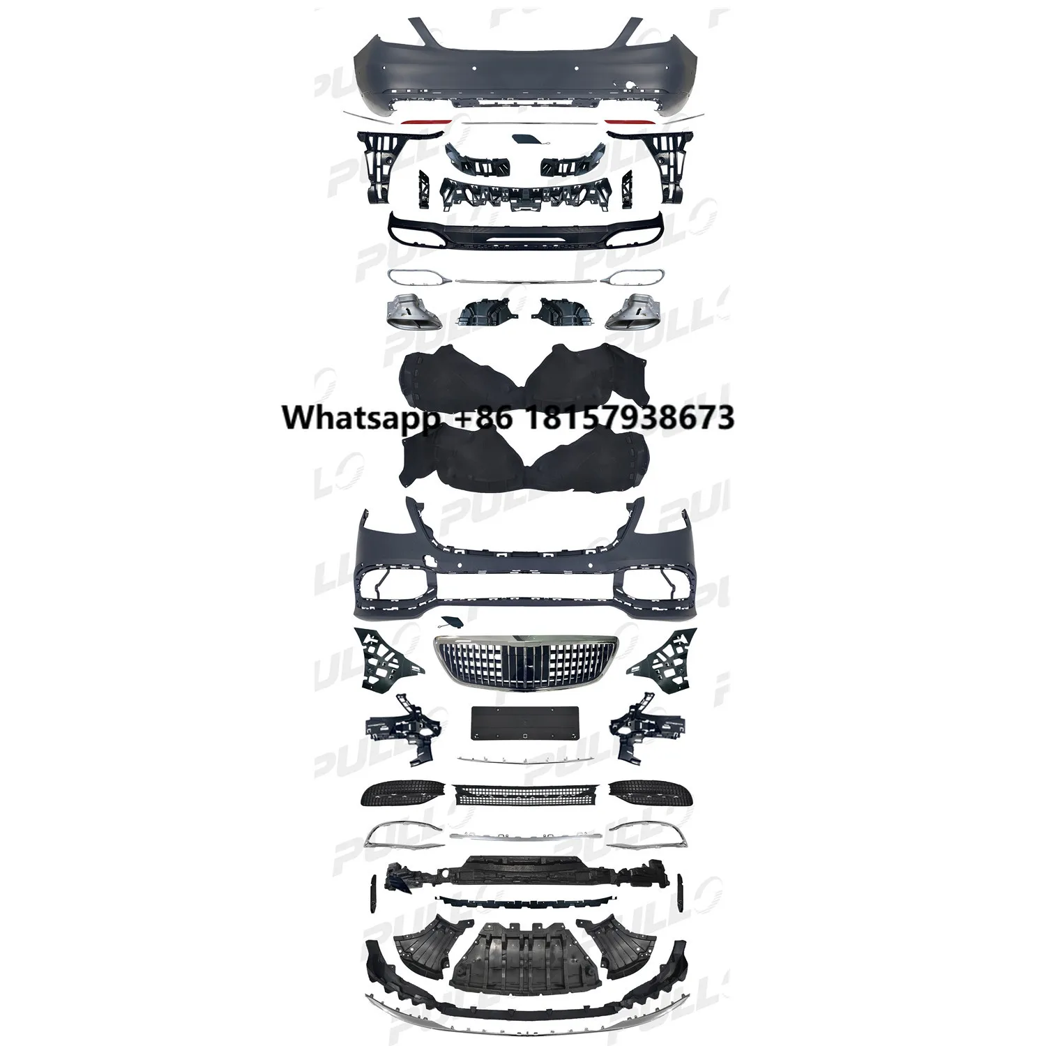 Bodykit for Benz S class W222 14-20 upgrade to style contain front and rear bumper with grille and headlight
Bodykit for Benz S class W222 14-20 upgrade to style contain front and rear bumper with grille and headlight