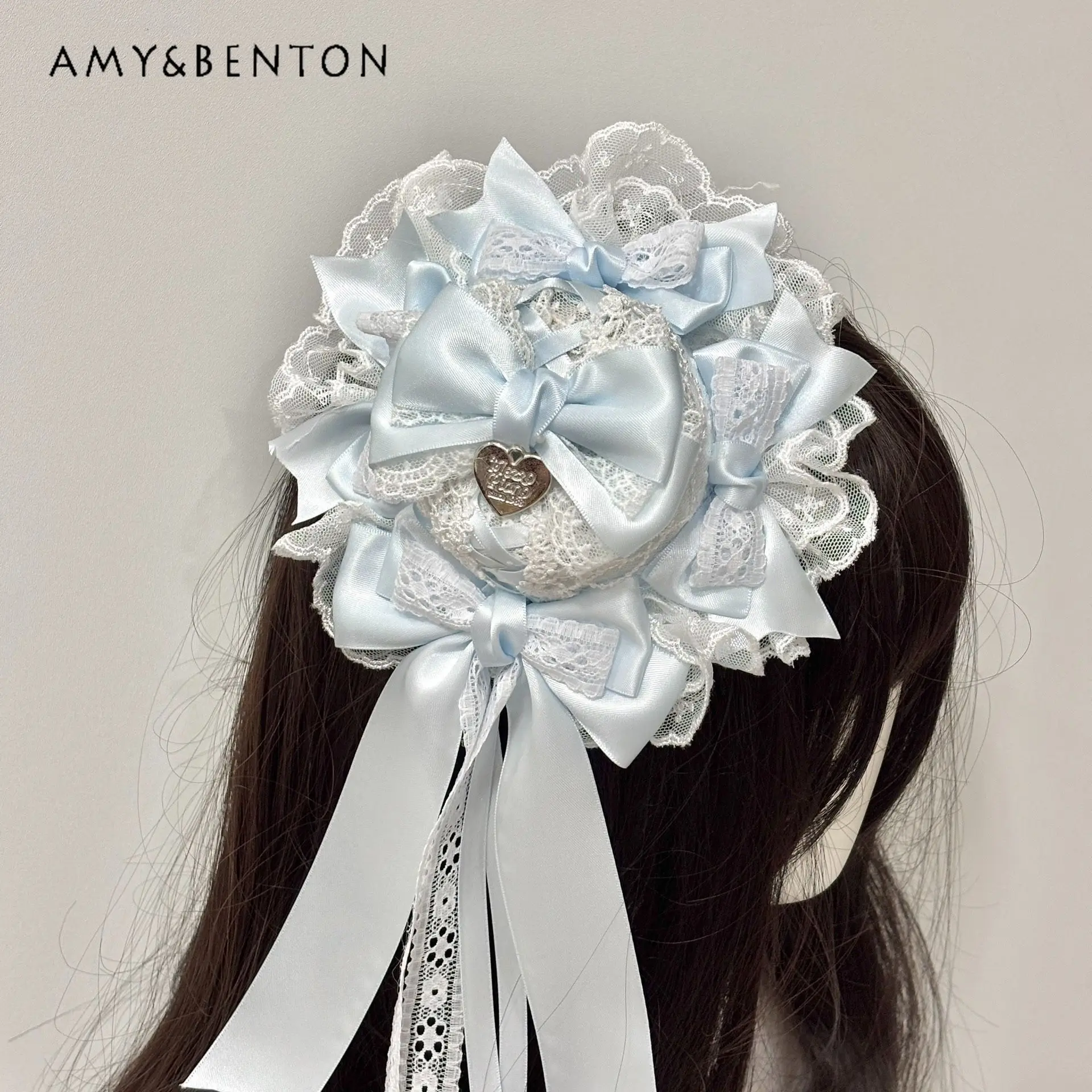 Cute Original Blue Top Hat Hairpin Gorgeous Lolita Heavy Industry Hair Accessories Sweet Versatile Lace Bow Hair Clips for Girls
Cute Original Blue Top Hat Hairpin Gorgeous Lolita Heavy Industry Hair Accessories Sweet Versatile Lace Bow Hair Clips for Girls