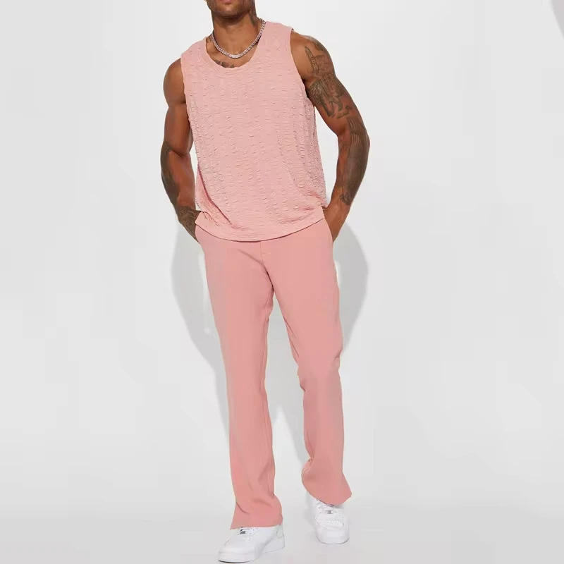 Mens Suits Sleeveless U-neck Vest Design Solid Color Sports and Casual Top Sets for Men
Mens Suits Sleeveless U-neck Vest Design Solid Color Sports and Casual Top Sets for Men