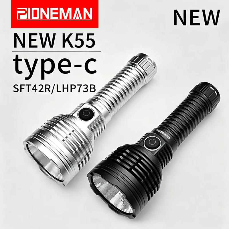 pioneman NEW K55 Flashlight type-c direct charging side press stepless dimming SFT42R/LHP73B
pioneman NEW K55 Flashlight type-c direct charging side press stepless dimming SFT42R/LHP73B