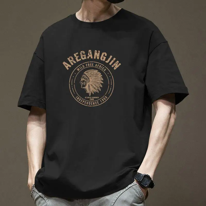 100% cotton American Hong Kong style all loose new short sleeve printed T-shirt men's fashion printed men's personality shirt
100% cotton American Hong Kong style all loose new short sleeve printed T-shirt men's fashion printed men's personality shirt