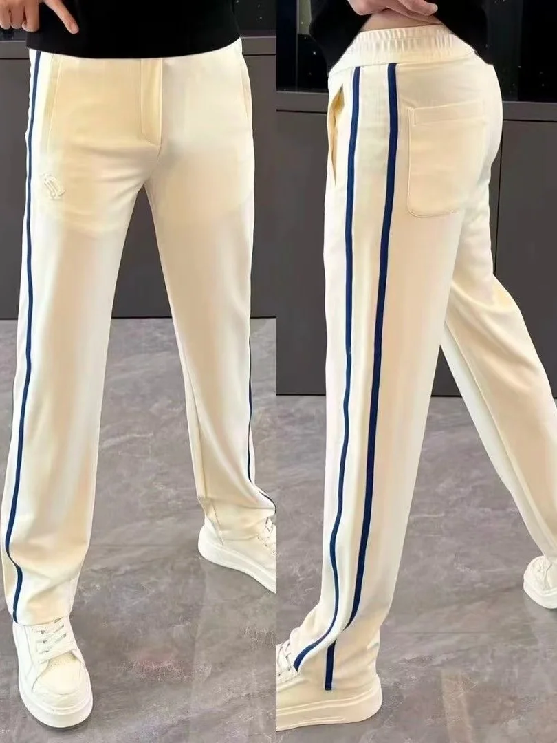 Summer Thin Casual Pants Men's Lightweight High Quality Fashionable Striped Long Trousers Straight Leg mid Waist Polyester Fiber
Summer Thin Casual Pants Men's Lightweight High Quality Fashionable Striped Long Trousers Straight Leg mid Waist Polyester Fiber