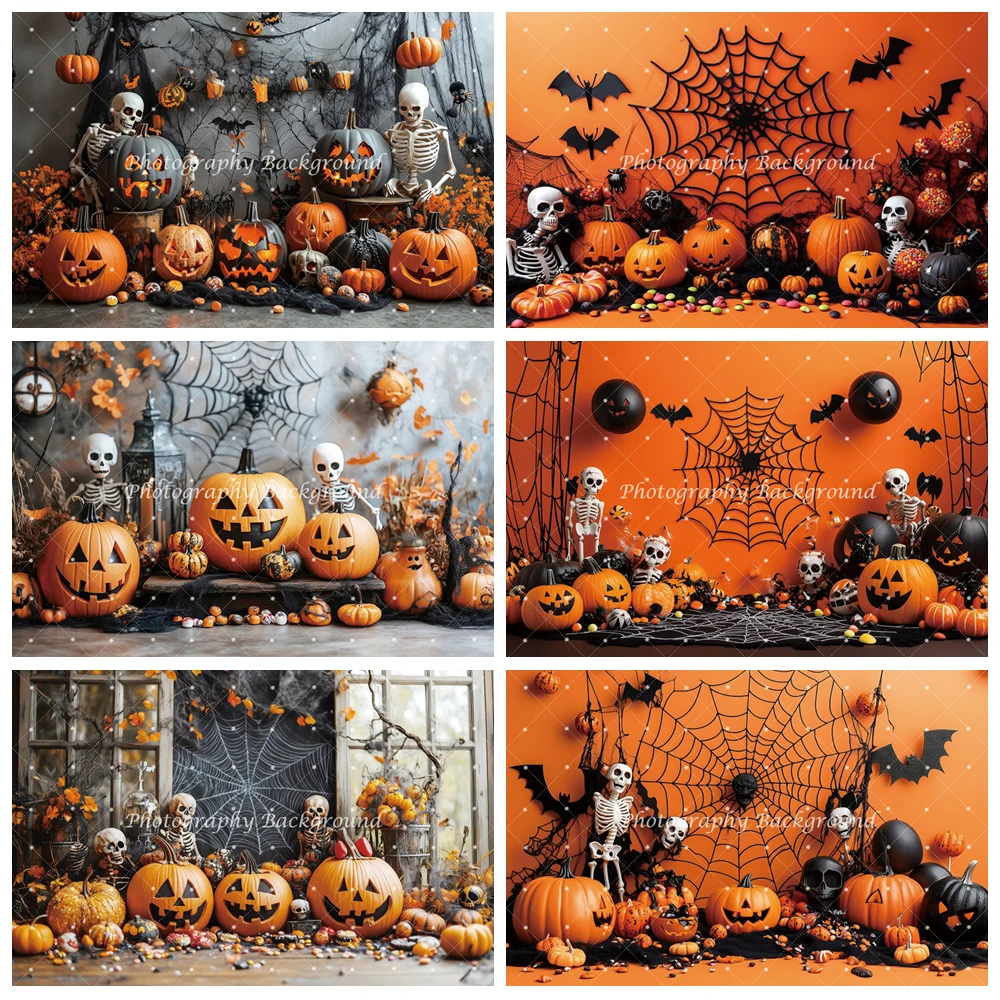 Happy Halloween Party Photography Backdrop Pumpkin Spider Web Skeletons Baby Shower Portrait Decor Backgrounds For Photographs
Happy Halloween Party Photography Backdrop Pumpkin Spider Web Skeletons Baby Shower Portrait Decor Backgrounds For Photographs