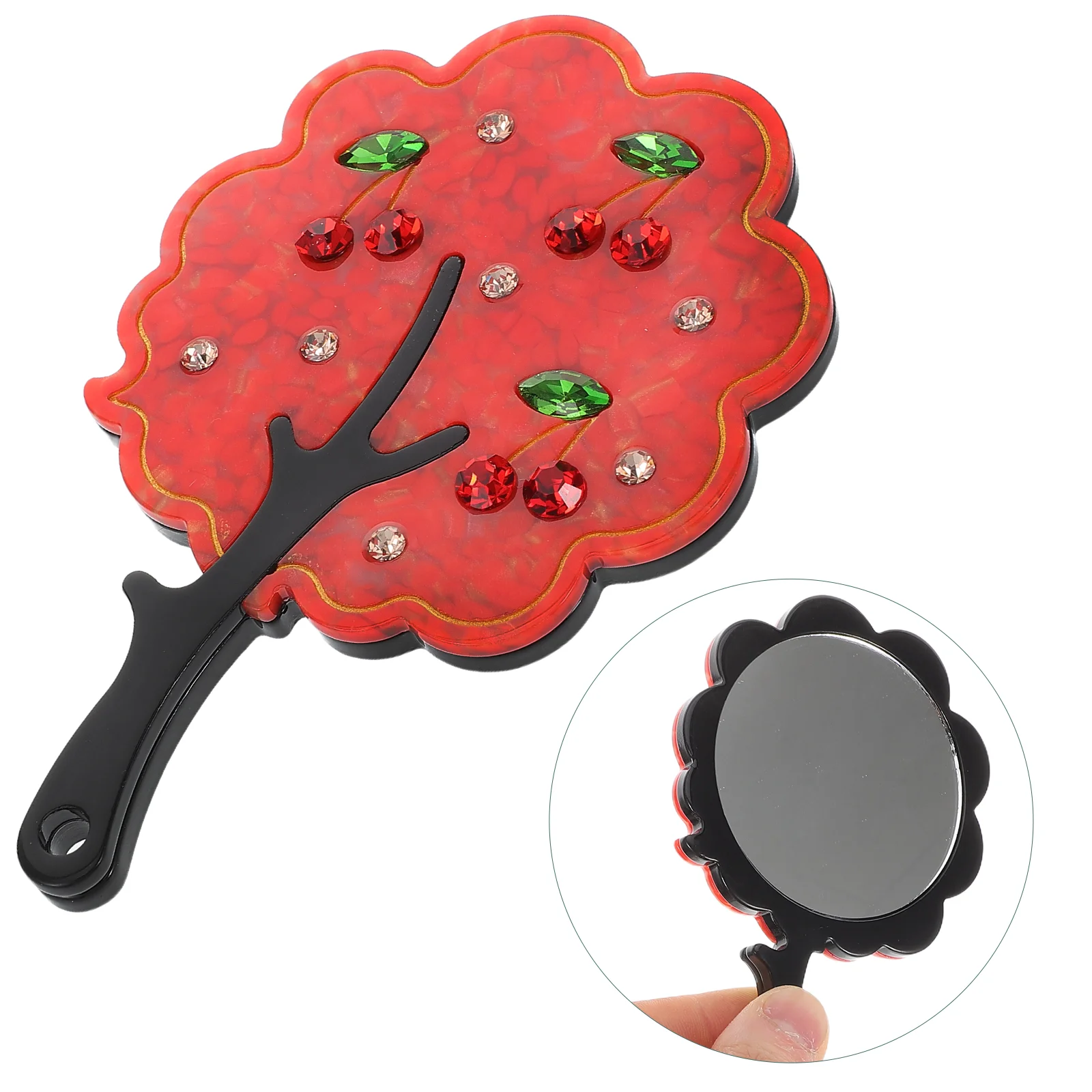 Tree Shape Rhinestone Handheld Mirror Portable Acetate Pocket Mirror for Makeup Travel and Daily Use for Girls and Women
Tree Shape Rhinestone Handheld Mirror Portable Acetate Pocket Mirror for Makeup Travel and Daily Use for Girls and Women