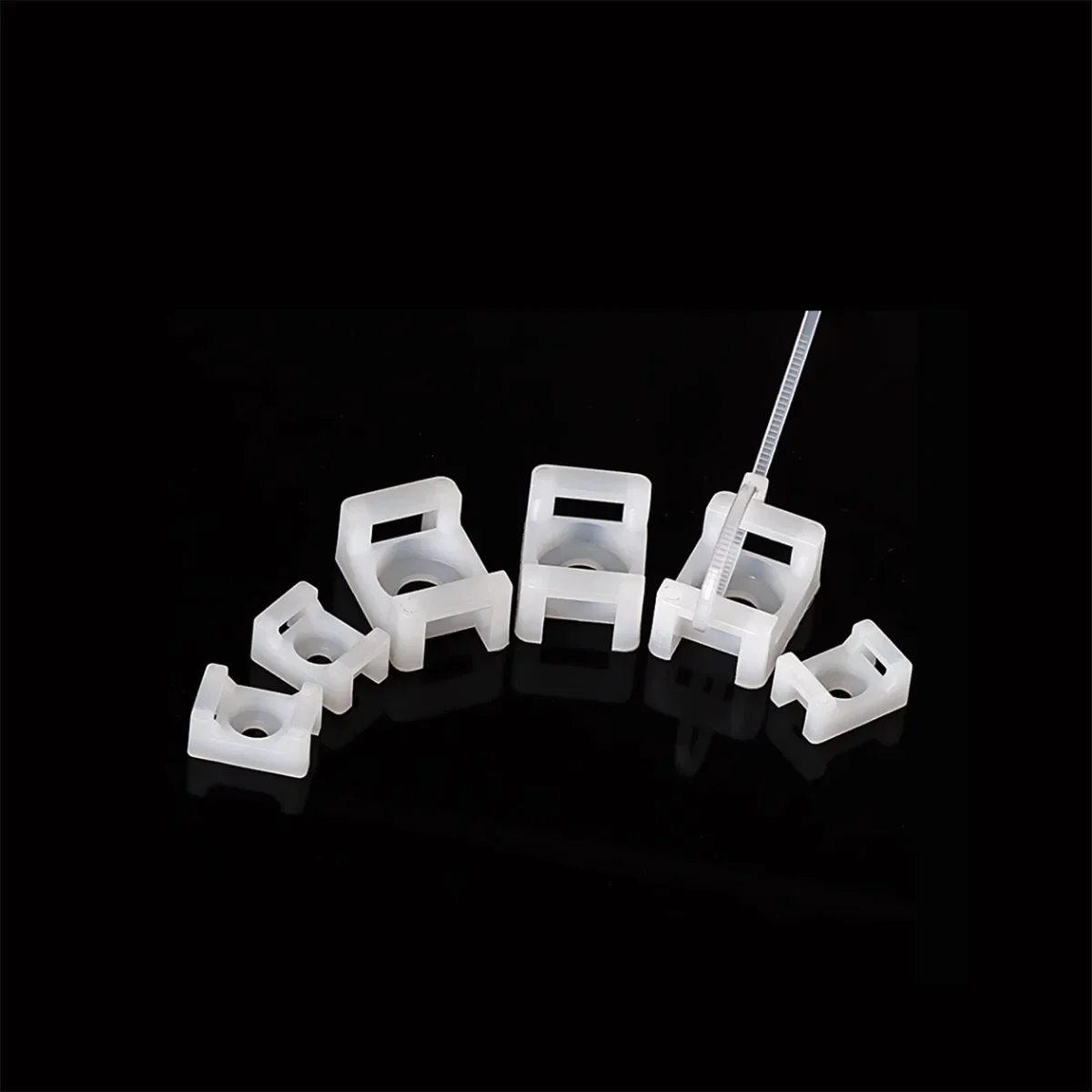 100PCS Black White Saddle Cable Ties Base Bracket Wire Fastening Clamp Cable and Wire Management Cable Organizer Bracket
100PCS Black White Saddle Cable Ties Base Bracket Wire Fastening Clamp Cable and Wire Management Cable Organizer Bracket