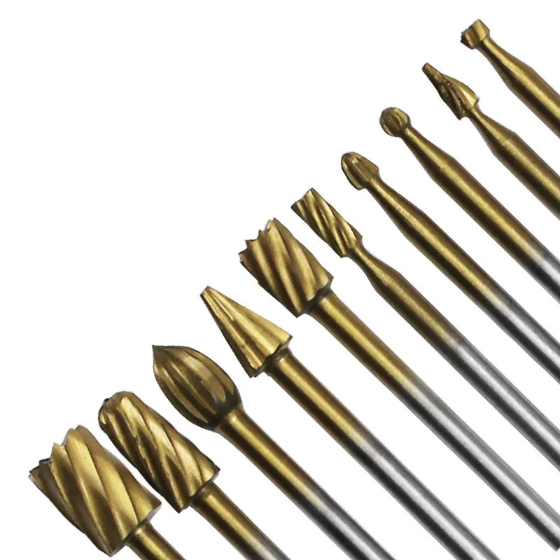 50sets Grinding 10 Piece Set Woodworking High Speed Steel Rotary File Plated Woodworking Milling Cutter
50sets Grinding 10 Piece Set Woodworking High Speed Steel Rotary File Plated Woodworking Milling Cutter