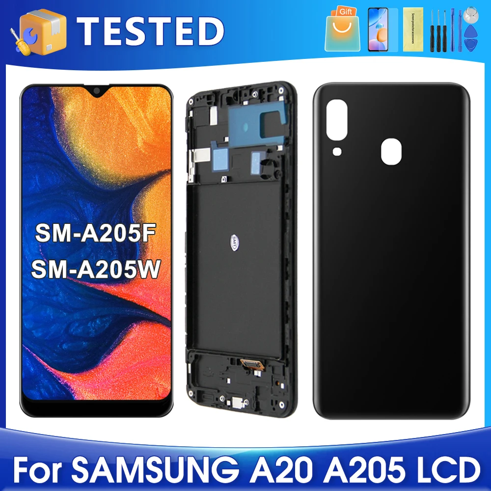 Протестировано A20 для Samsung A205F A205G A205W A205U A205S ЖК-дисплей, замена дигитайзера сенсорного экрана в сборе
Протестировано A20 для Samsung A205F A205G A205W A205U A205S ЖК-дисплей, замена дигитайзера сенсорного экрана в сборе