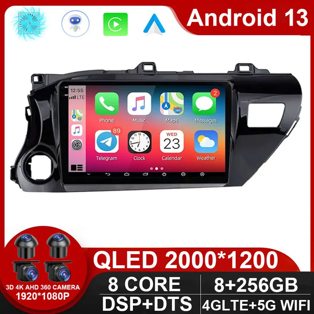 Автомагнитола 2 Din на Android 13, Мультимедийный проигрыватель с GPS-навигацией для Toyota Hilux 2016 - 2020
Автомагнитола 2 Din на Android 13, Мультимедийный проигрыватель с GPS-навигацией для Toyota Hilux 2016 - 2020