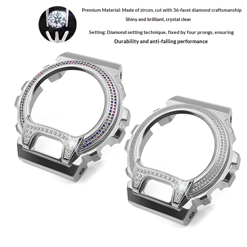 Rainbow Diamond Metal Case Strap For Casio DW-6900 Premium Stainless Steel Carved Modified Watch Repair Replacement Accessories
Rainbow Diamond Metal Case Strap For Casio DW-6900 Premium Stainless Steel Carved Modified Watch Repair Replacement Accessories