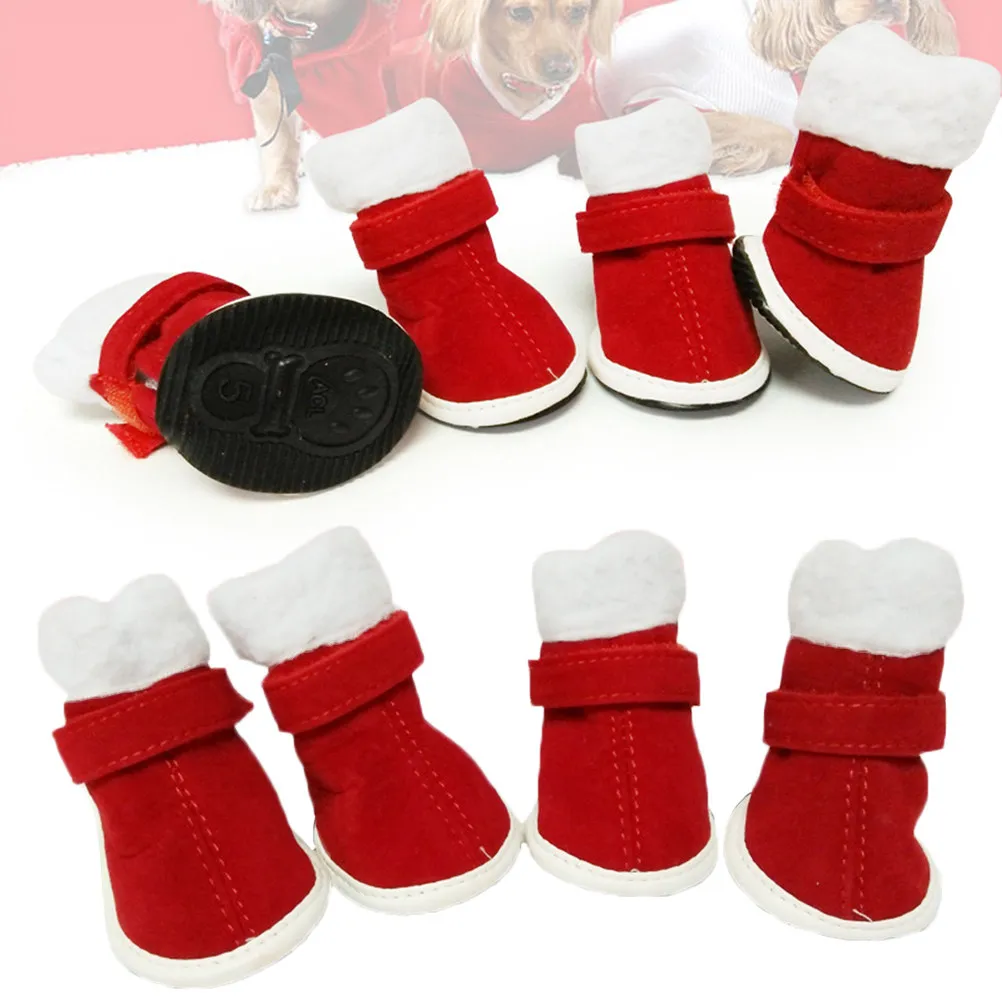Комплект из 4 зимних ботинок для собак: красные, водонепроницаемые, противоскользящие, для защиты лап от холода, снега и дождя, ветрозащитные ботинки
Комплект из 4 зимних ботинок для собак: красные, водонепроницаемые, противоскользящие, для защиты лап от холода, снега и дождя, ветрозащитные ботинки