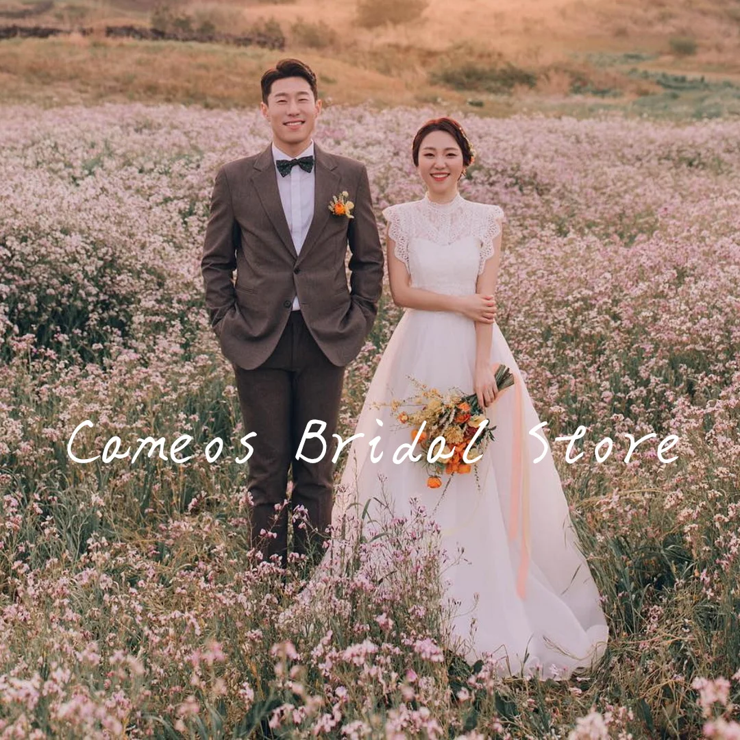 2023 High Neck Two Pieces Korea Bride Dresses 웨딩드레스 Wedding Dress A-Line Cape Sleeves Organza Evening Dress Ivory Bridal Gown
2023 High Neck Two Pieces Korea Bride Dresses 웨딩드레스 Wedding Dress A-Line Cape Sleeves Organza Evening Dress Ivory Bridal Gown