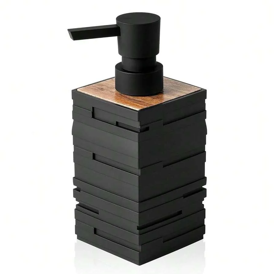 Matte Black Teak Wood Hand Soap Dispenser 10 Oz Square For Bathroom And Kitchen Countertops
Matte Black Teak Wood Hand Soap Dispenser 10 Oz Square For Bathroom And Kitchen Countertops