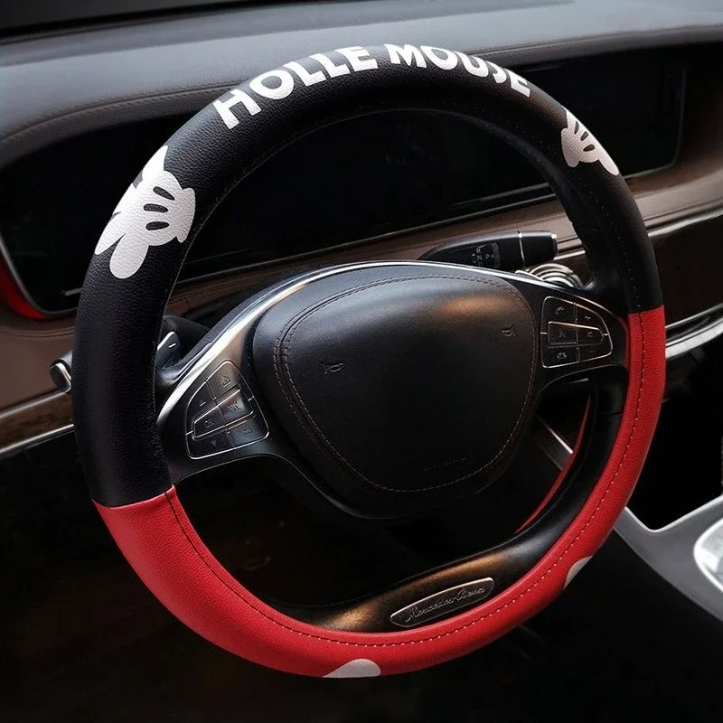 Mickey Mouse Leather Steering Wheel Cover Car Headrest Lumbar Support Shoulder Protection Tissue box Cartoon Interior Accessory
Mickey Mouse Leather Steering Wheel Cover Car Headrest Lumbar Support Shoulder Protection Tissue box Cartoon Interior Accessory
