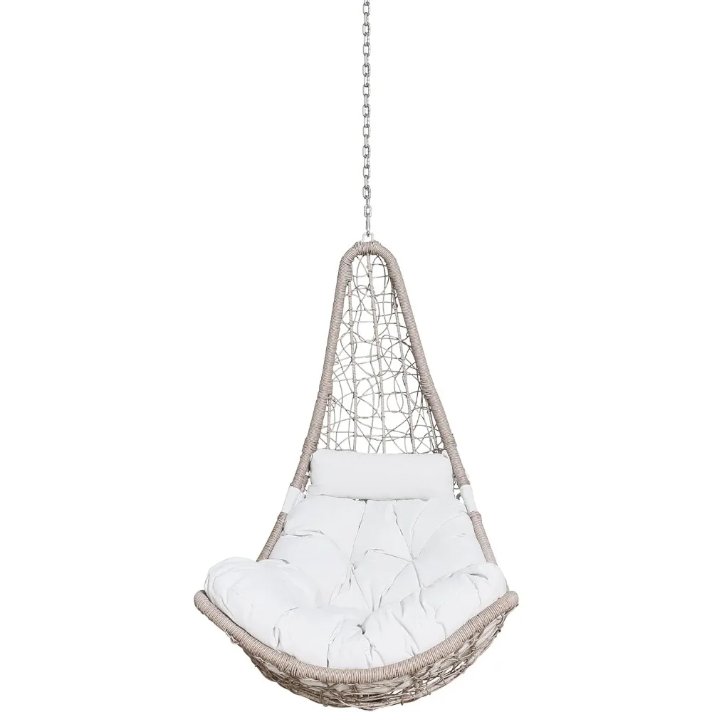 Patio Hammock Chair for Indoor Outdoor Wicker Swing Basket Lounge Hanging Egg Chair with Cushion and Pillow, Beige
Patio Hammock Chair for Indoor Outdoor Wicker Swing Basket Lounge Hanging Egg Chair with Cushion and Pillow, Beige